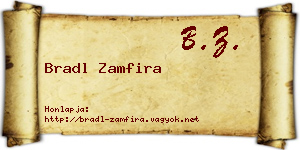Bradl Zamfira névjegykártya